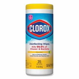 Clorox CLOX01594 Disinfectant Wipes, 35/Canister, Lemon Fresh Scent