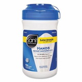 SANI PROFESSIONAL P43572 Hands Instant Sanitizing Wipes, 150 Sheets per Canister, Unscented, 12 EA/CA
