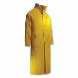 Onguard Sitex Rain Coat with Detachable Hood, 48 in L, 0.35 mm Thick, PVC/Polyester, Yellow