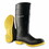 Dunlop Protective Footwear 8680200.07 Polygoliath Rubber Boots, Steel Toe And Midsole, Men'S 7, Polyblend/Pvc, Black/Yellow, Price/1 PR