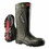 Dunlop Protective Footwear E762943.15 Purofort&#174; Full Safety Waterproof Boots, Steel Toe, Men's 15, 16 in Boot, Green/Black, Price/1 PR