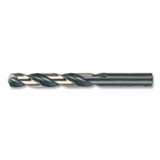 Cle-Line C18004 Heavy Duty Jobber Length Drill Bit, 1/2 in, 1-5/8 in Flute L, Black/Gold