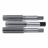 Cle-Line C62004 0404 and 404M Bright Taper-Plug-Bottoming Straight Flute 3 Pc Hand Tap Set, #4-40 UNC