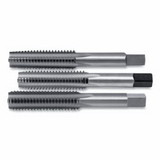 Cle-Line C62076 0404 and 404M Bright Taper-Plug-Bottoming Straight Flute 3 Pc Hand Tap Set, 9/16-18 UNF