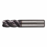 Cleveland C80002 CEM-V-4R Center Corner Radius End Mill, 1/8 x 1/8 x 1/4 x 1-1/2, 0.010 CR, 4 Flutes, Straight Shank, AP/MAX