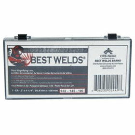 Best Welds 901-932-145-100 Bw-2X4-1/4 Glass Mag Lens 1.00 Diopter