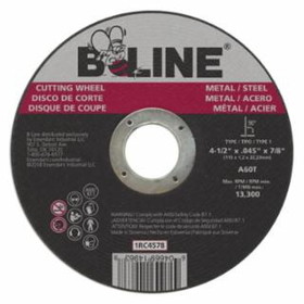 B-Line Abrasives 903-1RC4578 4-1/2 X .045 B-Line T1 Cutting Wheel A60T 7/8