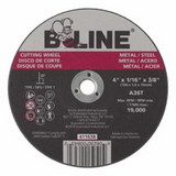 B-LINE ABRASIVES 411638 Cutting Wheel, 4 in dia, 1/16 in Thick, 3/8 in Arbor, 36 Grit, Alum Oxide