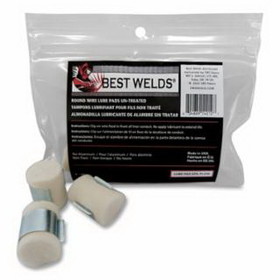 Best Welds LUBE-PAD-6PK-PLAIN Lube Pad, Plain, White, Clip Included, 6 EA/PK