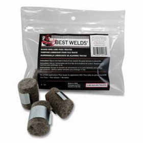 Best Welds LUBE-PAD-6PK-TREATED Lube Pad, Treated, Silver, Clip Included, 6 EA/PK