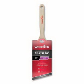 WOOSTER 0052210030 Silver Tip&#174; Paint Brushes, 3 in W, Polyester, wood handle