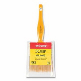 WOOSTER 0Q31080030 Soft Tip&#174; Paint Brushes, 3 in W, Synthetic blend, plastic handle