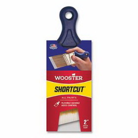 WOOSTER 0Q32110020 Shortcut&#174; Paint Brushes, 2 in W, Synthetic blend, rubberized handle