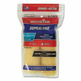Wooster 0RR3000044 Super/Fab&#174; Jumbo-Koter&#174; Mini Roller Covers, 2 Pack, 4-1/2 in, 3/8 in Nap Length
