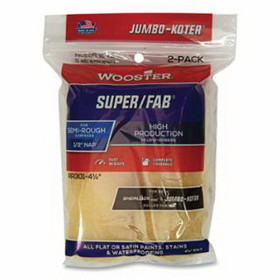 WOOSTER 0RR3010044 Super/Fab&#174; Jumbo-Koter&#174; Mini Roller Covers, 2 Pack, 4-1/2 in, 1/2 in Nap Length