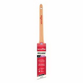 Wooster 0Z12160010 Pro Classic&#174; White China Bristle Paint Brushes, 1 in W, China bristle, wood handle