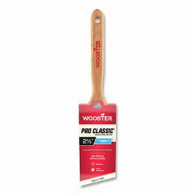 Wooster 0Z12930024 Pro Classic&#174; Black China Bristle Paint Brushes, 2-1/2 in W, Black China bristle, wood handle