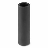 Grey Pneumatic 1007MD Deep Length Impact Socket, 3/8 in Drive Size, 7 mm Socket Size, Hex, 6-point