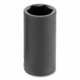 Grey Pneumatic 1010M Standard Length Impact Socket, 3/8 in Drive Size, 10 mm Socket Size, Hex, 6-point