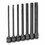 Grey Pneumatic 1267H Impact Hex Driver Set, 3/8 in Drive, SAE, 3/16 in to 1/2 in, 7-Pc 6 in Length, Price/1 EA