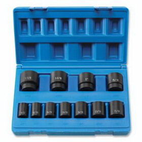 Grey Pneumatic 1311S Impact Socket Set, 1/2 in Drive, SAE, 8-point, 1/2 in to 1-1/8 in Socket Size, 11-Pc Standard Length