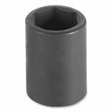 Grey Pneumatic 2008M Standard Length Impact Socket, 1/2 in Drive Size, 8 mm Socket Size, Hex, 6-point