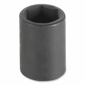 Grey Pneumatic 2013M Standard Length Impact Socket, 1/2 in Drive Size, 13 mm Socket Size, Hex, 6-point