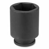 Grey Pneumatic 3016D Deep Length Impact Socket, 3/4 in Drive Size, 1/2 in Socket Size, Hex, 6-point