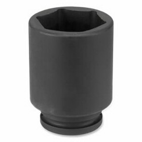 Grey Pneumatic 3020D Deep Length Impact Socket, 3/4 in Drive Size, 5/8 in Socket Size, Hex, 6-point