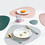 Muka 10 Pcs Waterproof PU Coasters Anti-slip Cup Mat Pad for Home and Kitchen Use, 5" x 4 3/8"