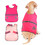 Muka Customized Dog Safety Vest, Reflective Jacket Pet Waterproof Clothing Printed with Logo, Pink - M
