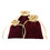 TOPTIE 50 PCS Velvet Jewelry Pouches with Drawstrings, 2.8"x3.5" Gold-rimmed Gift Bags For Wedding Party