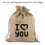 Custom 50 PCS Burlap Gift Wrap Bags with Logo, Print Drawstring Jewelry Pouches Party Favor Bags (4"x6", Cream)