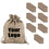 TOPTIE Custom Large Burlap Drawstring Bags 6 X 8 Inch / 50 PCS, Gift Wrap Bag with Logo Printed, Storage Bag Party Favor Bags