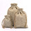 TOPTIE 50 PCS Burlap Gift Wrap Bags with Drawstring, 2.8"x3.6" Linen Jewelry Pouches, Wedding Party Favor Bags