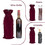 TOPTIE Custom 12 PCS Velvet Wine Gift Bag with Drawstrings, Add Logo on Wrap Pouches for Regular 750ml Champagne bottle