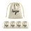 TOPTIE 50 PCS Custom Gift Wrap Bags with Drawstring, Logo on Soft Microfiber Jewelry Storage Bag