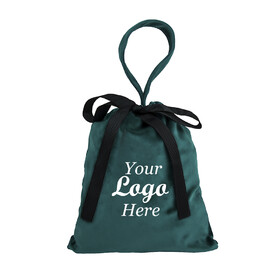 TOPTIE Custom Logo Drawstring Gift Bag with Handle, Velvet Cosmetic Bag for Wedding Storage Pouch 8.5 x 10 Inches