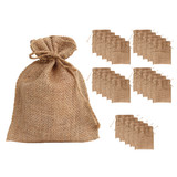 TOPTIE 50 PCS Natural Jute Gift Bag with Rope Drawstring, Burlap Storage Bags, Christmas Decoration Bags