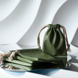 TOPTIE 20 PCS Leather Drawstring Gift Bags Jewelry Storage Pouches for Wedding Party 3.2 x 4 Inch
