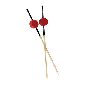 Packnwood 209BBATAMI ATAMI - Bamboo Pick Black End With Red Bead - 3.1 in., 2000 pcs/ Case