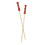 Packnwood 209BBFUJI FUJI Bamboo Pick with Natural Beads and Red Design - 4.7 in