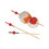 Packnwood 209BBKYOTO Kyoto Bamboo Pick With 1 Red Bead & Red End 3.5in, 2000 pcs/ Case, Price/Case