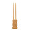 Packnwood 209BBMBOLA10 Mbola Double Prong Bamboo Skewer With Block End - 3.9 in.