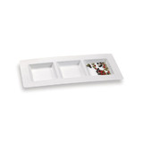 Packnwood 210APU3TAPA 3 Compartment Sugarcane Plate - 10.2 x 4.3 x 0.3 in., 250 pcs/ Case