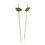 Packnwood 210BBLEAF12 Bamboo skewers with wooden leaf - 4.7in, 1000 pcs/ Case, Price/Case