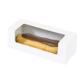 Packnwood 210CCLAIR Cardboard Window Box For Eclair, Macaron & Hotdog - 5.9 x 2 x 2 in., 250 pcs/ Case