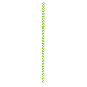 Packnwood 210CHP19CHLG Durable Lime Green & White Chevron Design Paper Straws - 7.75 Inches, 3000 pcs/ Case