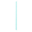 Packnwood 210CHP19CHTB Durable Teal Blue & White Chevron Design Paper Straws - 7.75 Inches, 3000 pcs/ Case