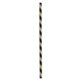 Packnwood Durable Black and Kraft Paper Straws